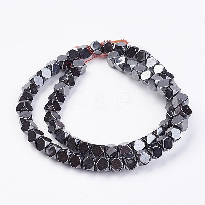 Non-magnetic Synthetic Hematite Beads Strands G-F396-19-6x6mm-1