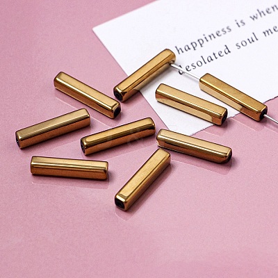 Electroplate Glass Beads GLAA-D024-01M-1