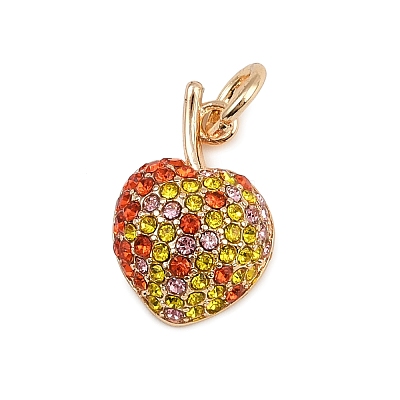 Brass Rhinestone Pendants KK-B145-02G-02-1