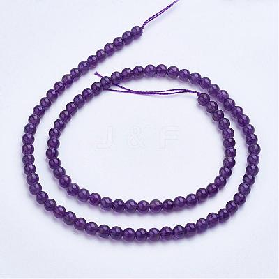 Natural Amethyst Bead Strands G-F422-02-4mm-1