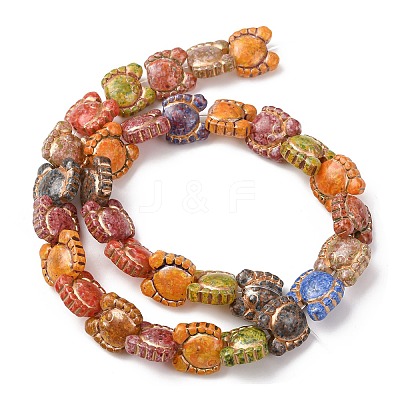 Painted Glass Beads Strands GLAA-B037-05-1