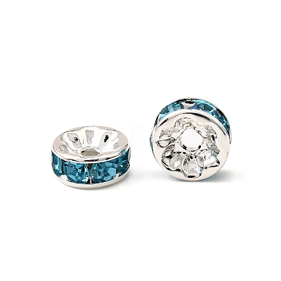 Brass Grade A Rhinestone Spacer Beads RSB038NF-13-1