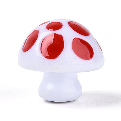 2Pcs Opaque Acrylic Enamel Beads MACR-N018-15A-1