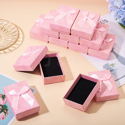 Rectangle Paper Jewelry Set Storage Gift Boxes with Bowknot CON-TAC0014-12E-1