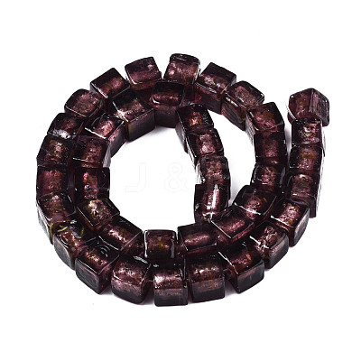 Handmade Silver Foil Lampwork Beads FOIL-N004-01A-10-1