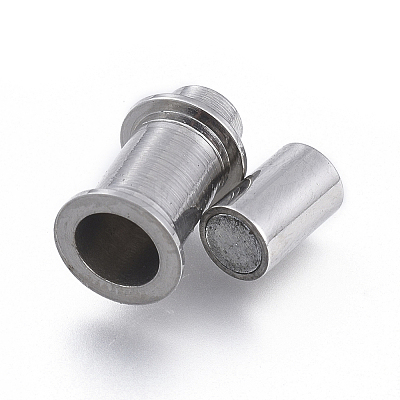 Tarnish Resistant 304 Stainless Steel Magnetic Clasps with Glue-in Ends LS-STAS-D242-29P-A-1