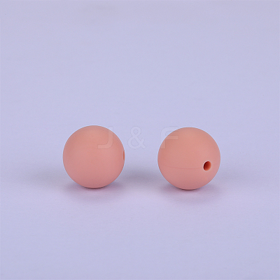 Round Silicone Focal Beads SI-JX0046A-74-1