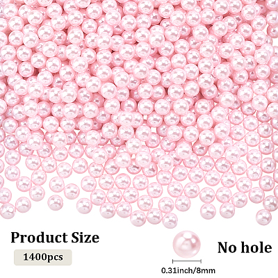 1400Pcs Imitation Pearl Acrylic Beads OACR-PA0001-39-1