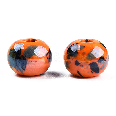 Handmade Porcelain European Beads X-OPDL-Q099-8-1