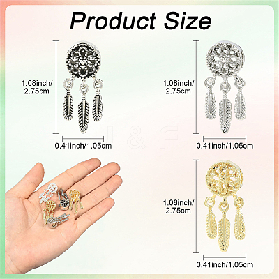 10Pcs Alloy European Beads FIND-YW0009-83-1