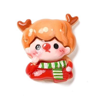 Christmas Series Cute Opaque Resin Decoden Cabochons RESI-B026-02F-1