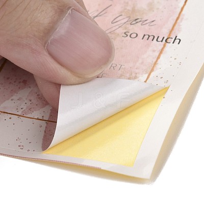 Coated Paper Sealing Stickers X-DIY-F085-03B-1