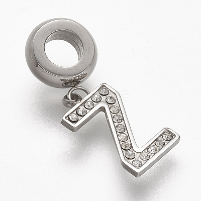 304 Stainless Steel European Dangle Charms STAS-F042-Z-1
