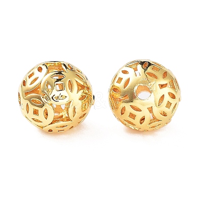 Rack Plating Brass Beads KK-S377-09G-1