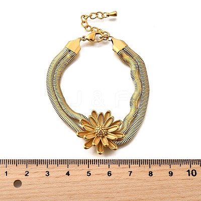 304 Stainless Steel Multi-layer Bracelets BJEW-M135-02B-G-1