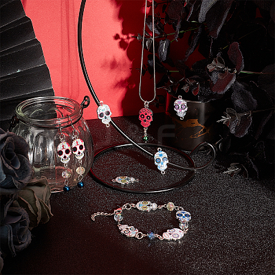 Alloy Enamel Pendants ENAM-PH0001-42-RS-1