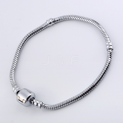 Brass European Style Bracelets for Jewelry Making KK-R031-05-1