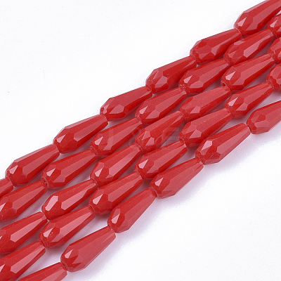 Opaque Solid Color Glass Beads Strands GLAA-T009-001A-1