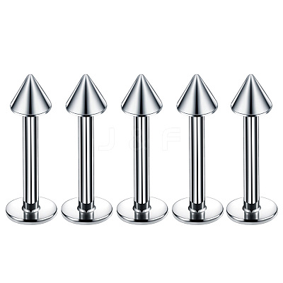 304 Stainless Steel Cone Internally Threaded Labrets for Women Men WG9B6EB-13-1