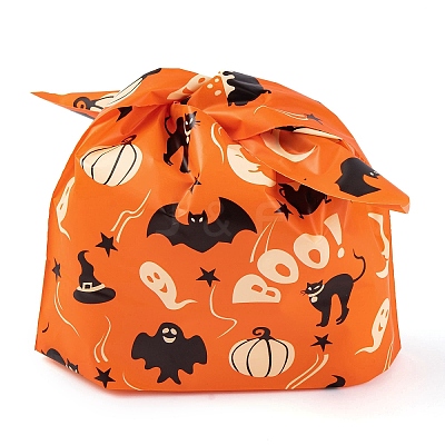 100Pcs Rabbit Shaped Halloween Candy Plastic Bags ABAG-U001-02B-1