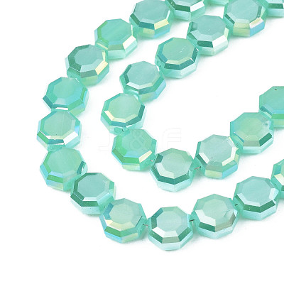 Electroplate Glass Beads Strands EGLA-N002-27-E05-1