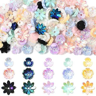 120Pcs 3 Styles Opaque Resin Beads RESI-FS0002-29-1