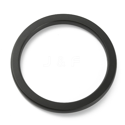 Black Wood Round Ring Bag Handles FIND-WH0129-09B-1