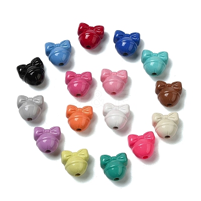 Opaque Baking Paint Acrylic Beads MACR-G064-07-1