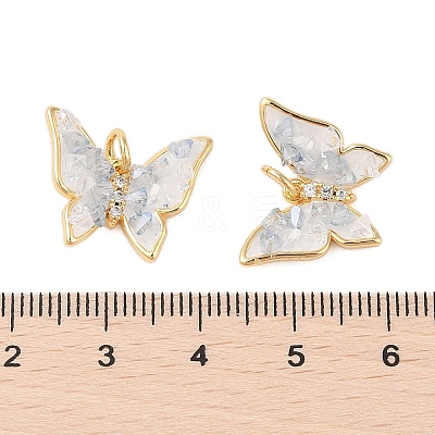 Brass Glass Pendants KK-B111-05G-1