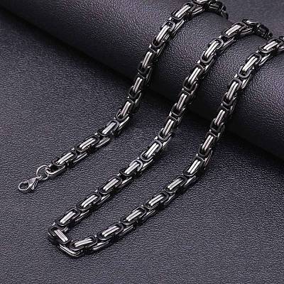 Stainless Steel Byzantine Chains Necklaces for Men FS-WG56795-24-1