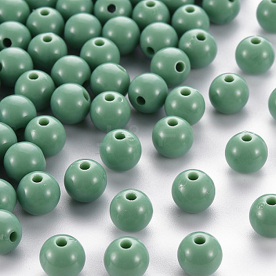 Opaque Acrylic Beads X-MACR-S370-C8mm-26-1