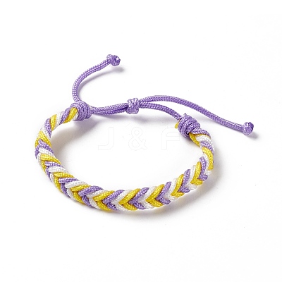 Polyester Wave Braided Cord Bracelet BJEW-B065-01-1