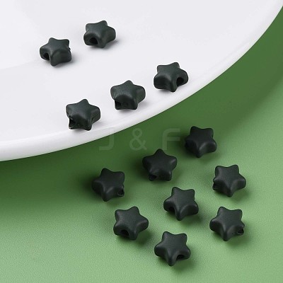 Spray Painted Acrylic Beads MACR-S373-45-O-1