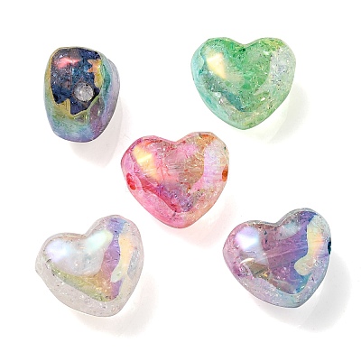 Transparent Crackle Acrylic Beads OACR-P010-14-1