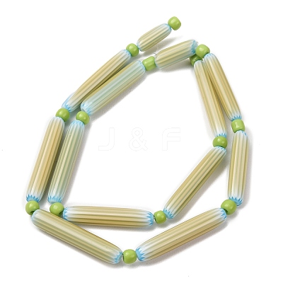 Handmade Lampwork Chevron Beads LAMP-Z019-01-23-1