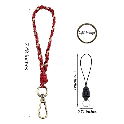 2Pcs Boho Macrame Wristlet Keychain Keying KEYC-SW00004-07-1
