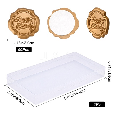 60Pcs Adhesive Wax Seal Stickers DIY-CP0006-30-07-1