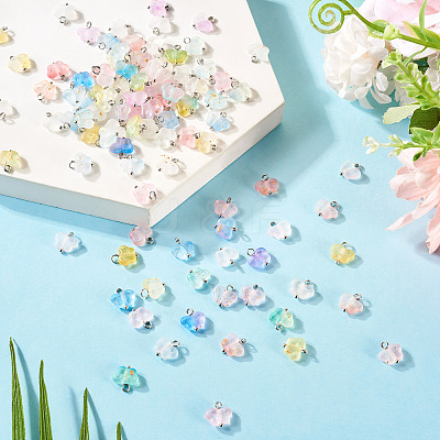 100Pcs Acrylic Pendants PALLOY-TAC0168-1