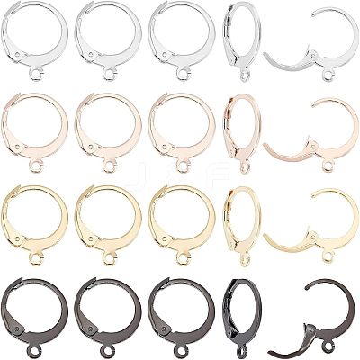 40Pcs 4 Colors 304 Stainless Steel Leverback Earring Findings STAS-UN0029-67-1
