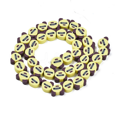 Handmade Polymer Clay Bead Strands CLAY-T020-20-1