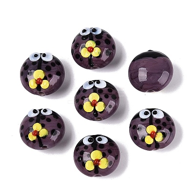 Handmade Bumpy Lampwork Beads LAMP-Q039-15E-1