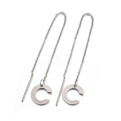 Tarnish Resistant 304 Stainless Steel Stud Earrings EJEW-L205-01C-1