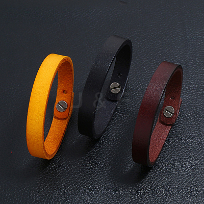 1Pc Punk Retro Ethnic Style Handmade Leather Bracelet Couple Literary Hand Strap Men BJEW-CL0001-02B-1