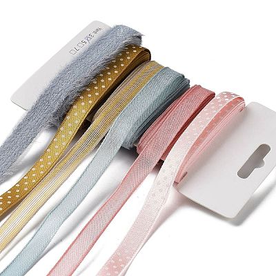 18 Yards 6 Colors Polyester Ribbon SRIB-C001-B01-1