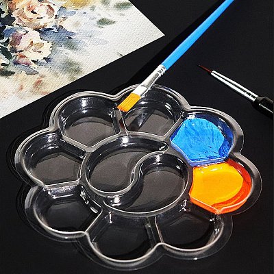 Plastic Watercolor Oil Palette AJEW-WH20072-93B-1