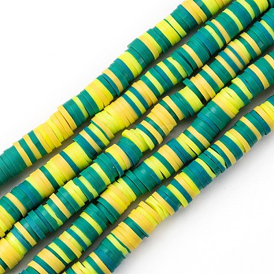 Handmade Polymer Clay Beads Strands CLAY-R089-6mm-T02B-35-1