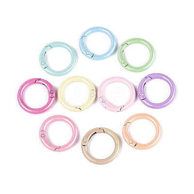 Spray Painted Alloy Spring Gate Rings PALLOY-T092-74-1