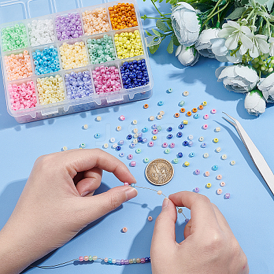 15 Colors Glass Seed Beads SEED-PH0012-07-1