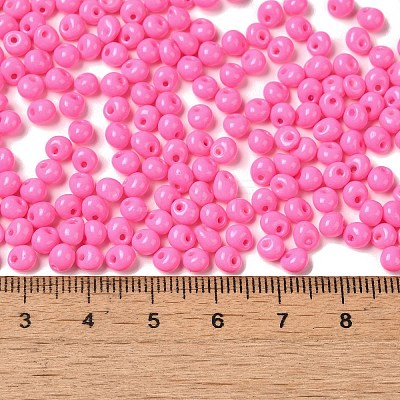 6/0 Opaque Baking Paint Glass Seed Beads SEED-M012-02A-22-1