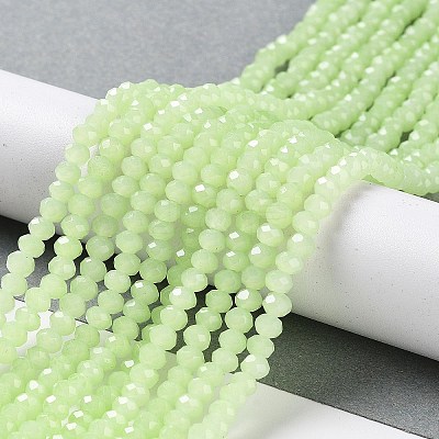 Baking Paint Imitation Jade Glass Bead Strands DGLA-A034-J4MM-A21-1